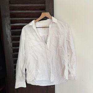 Sezane White Casual Button Down Shirt